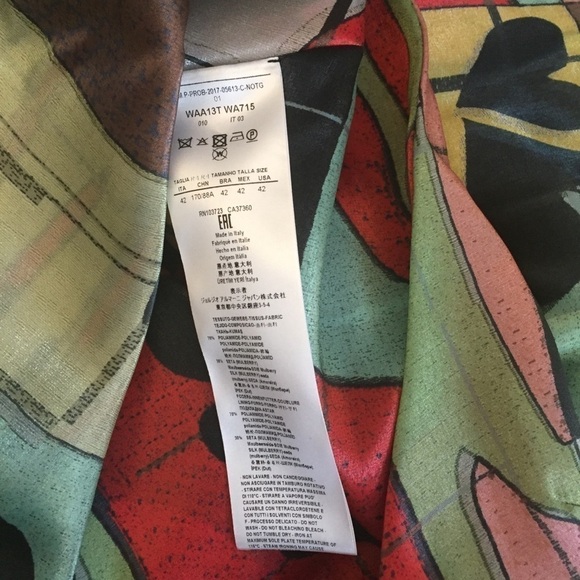 Giorgio Armani Silk Abstract Art Print Dress Luxury Lightweight Designer Runway - Picture 8 of 9